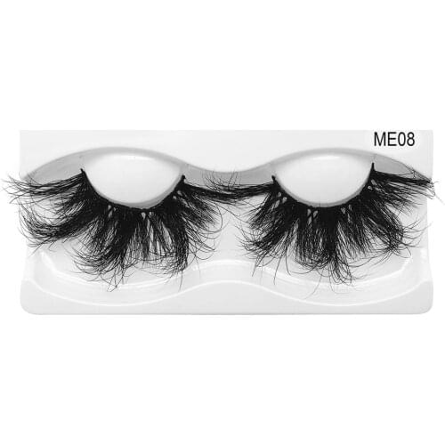 1 Pair 25mm Long Handmade Reusable 3D Big Dramatic Volumn Strip Thick Mink Lashes Eyelashes Bulk
