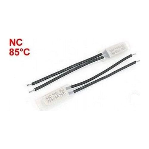 5pcs/lot KSD9700 5A250V 85 Degree Celsius (N.C.) Normally Closed Temperature Switch Thermostat Thermal Protector