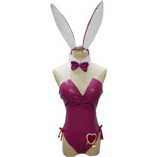 Anime Code Geass Kallen Stadtfeld Cosplay Costumes Sexy Red Bunny Girl Jumpsuit/Bikini Unisex Role Play Clothing High-End Custom