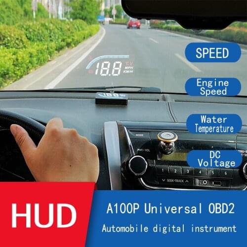 Car HUD head-up displays high definition speedometer auto diagnostic tool OBD fault codes to eliminate overspeed fault alarms