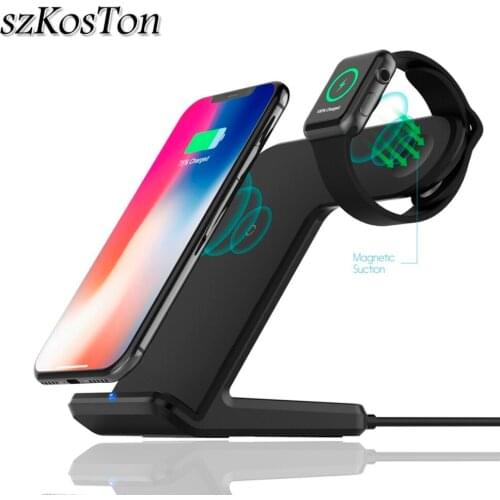 Qi Wireless Charger For Apple Watch 4 3 2 1 Fast Charging Charger For iPhone X XS Max XR 8 plus For Xiaomi MIX 2S Samsung S9