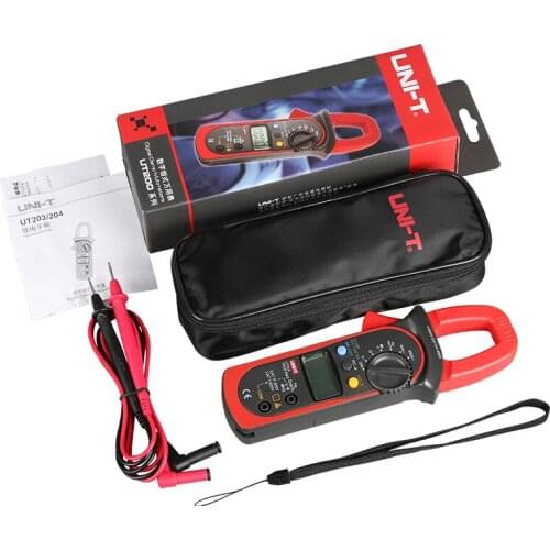 UNI-T UT203 UT204 UT204A Digital Handheld Clamp Multimeter Tester Meter DMM CE AC DC Volt Amp