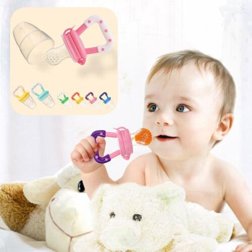 2 in 1 Baby Pacifiers Nipple Fresh Food Milk Nibbler Feeder Kids Fruit Teat Bottles Feeding Drinking Teething Safe Supplies