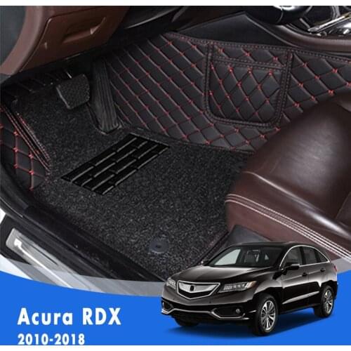 For Acura RDX 2018 2017 2016 2015 2014 2013 2012 2011 2010 Luxury Double Layer Wire Loop Car Floor Mats Auto Interiors Carpets