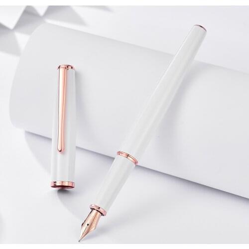 Hongdian 920 Metal Fountain Pen Extra Fine / Fine Nib 0.4/0.5mm Rose Gold Clip Black Elegant Excellent Business Office Gift Pen