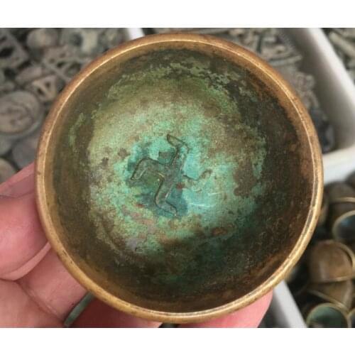Copper Brass craf Bronze Bowls HEALING GENUINE GLORIOUS OLD YOGA RARE TIBETAN