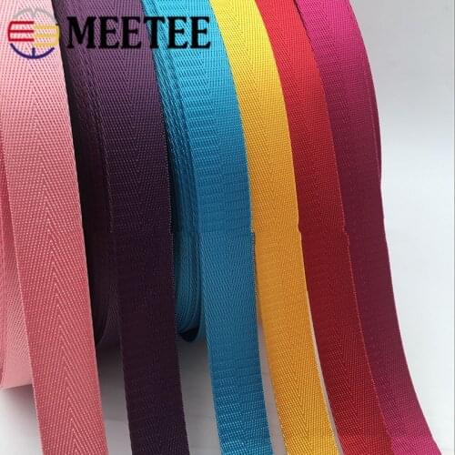 Meetee 8Meters 38mm Nylon Webbing Band Herringbone Ribbon Tape DIY Dog Collar Bag Knapsack Strap Belt Binding Sewing Accessories