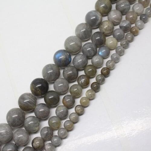 Mini. Order is $7! 6-11mm Natural Labradorite Round DIY Loose Beads 15"