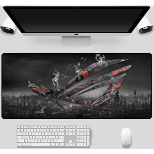 Fashion 90x40cm Large ASUS Gaming Mousepad Republic Of Gamers Keyboard Pad Locking Edge Rubber Laptop Notebook Desk Mat