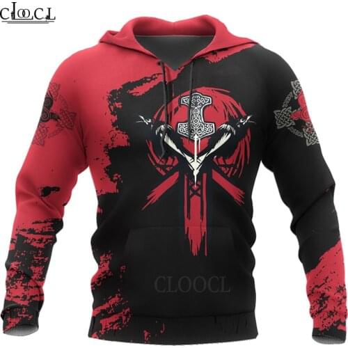 CLOOCL Newest Viking Mjolnir 3D Printed Men Hoodies Sweatshirts Harajuku Fashion Hooded Autumn Casual Hoody Drop Shipping