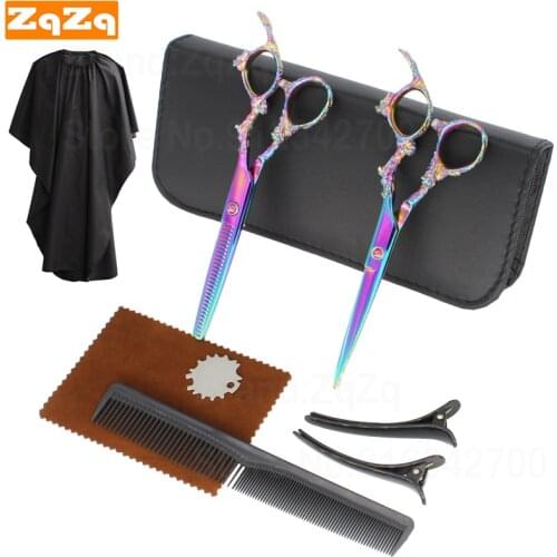ZqZq Hair Cutting Scissors Set Professional Haircut Scissors Kit with Thinning Scissors Hairdressing Shears Set for Barber