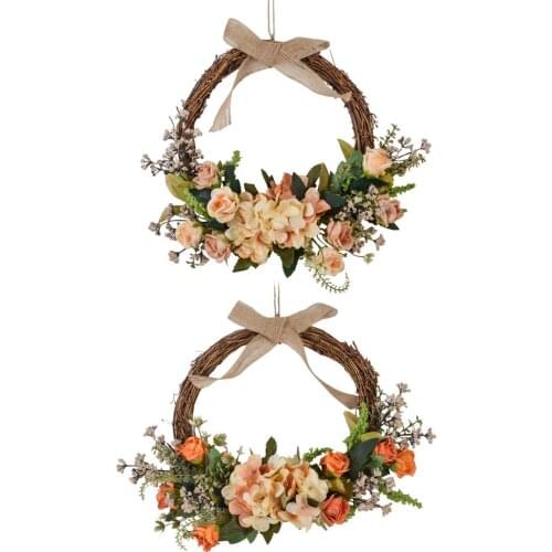 Natural Flower Wreath Hydrangea Garland Wedding Bohemian Wreath Floral Accessories Flower Garland Decoration
