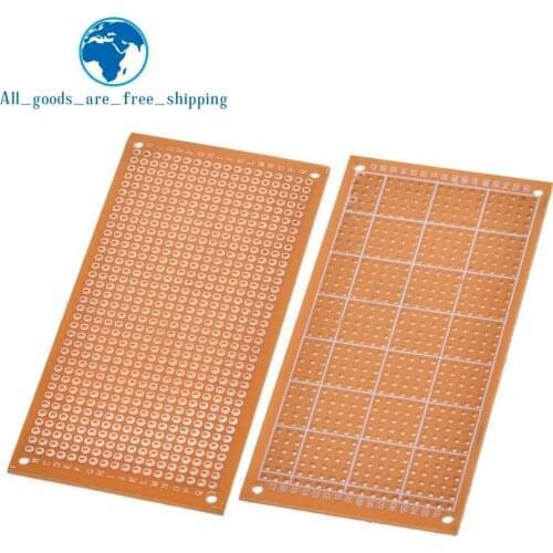 Single Side Wholesale universal 5x10cm Solderless PCB Test Breadboard Copper Prototype Paper Tinned Plate Joint holes DIY