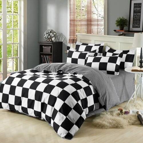 Drop Shipping Stripe / Jacquard 4pcs Bedding Sets Cotton Bed Sheet +duvet Cover + Pillow Case Housse De Couette Dekbedovertre