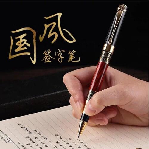 Classic Design Archaistic Business Metal Ink Fountain Pen Imitative Luxury Rose Wood Color School Student Metal Writing Pen