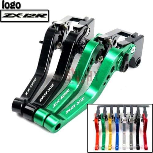 Motorcycle Brake Handle Bar Lever CNC Aluminum Short Adjustable Brake Clutch levers For kawasaki ZX12R ZX-12R 2000-2005