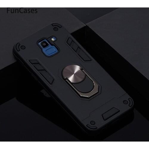 With Car Holder Shockproof Armor Phone Cases For Samsung J6 Plus Samsung Galaxy estuche J6 Premium J6+ Prime 2018 TPU Protector