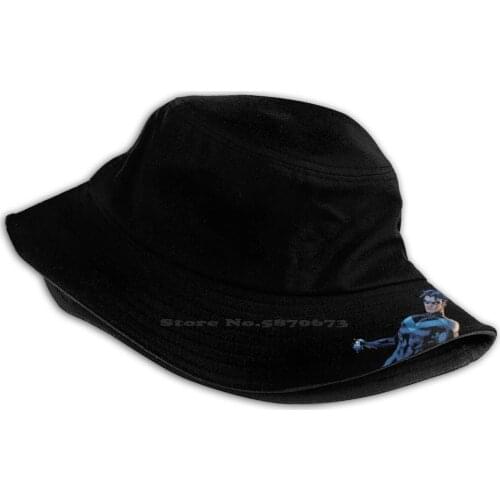 Nightwing Unisex Fisherman Hats Bucket Hats Dick Grayson Nightwing Comics Superhero Hero Robin Boy Wonder