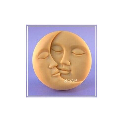 Popular style moon face modelling silicon soap mold Cake decoration mold Handmade soap mold No.S1534