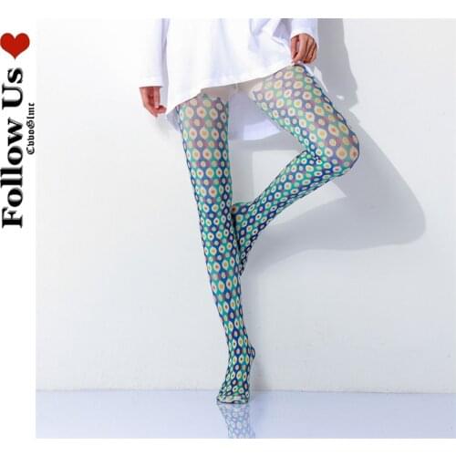 Sports Fitness Shaping Leggings Mesh Tights Womens Fashion Velvet Pattern Print Bottoming Pantyhose Lolita Casual Trousers 2021