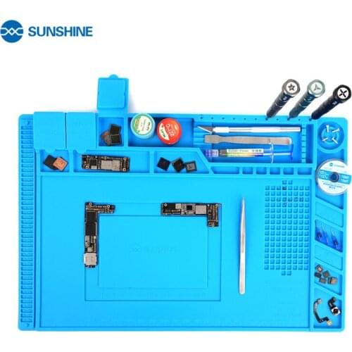 SUNSHINE S-160 Heat Insulation Silicone Pad Phone PCB Repair Soldering Mat For Repair Station Maintenance Platform