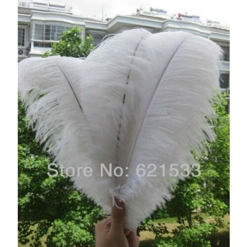 Free shipping 20pcs beautiful white ostrich feathers 14-16inch35-40CM Wedding Centerpieces