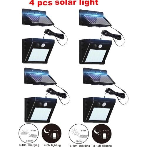 30 LED Solar Light Outdoor Waterproof LED Lamp Security Lighting Wall Sconces with Mounting Pole for Barn Porch Garageoptional s