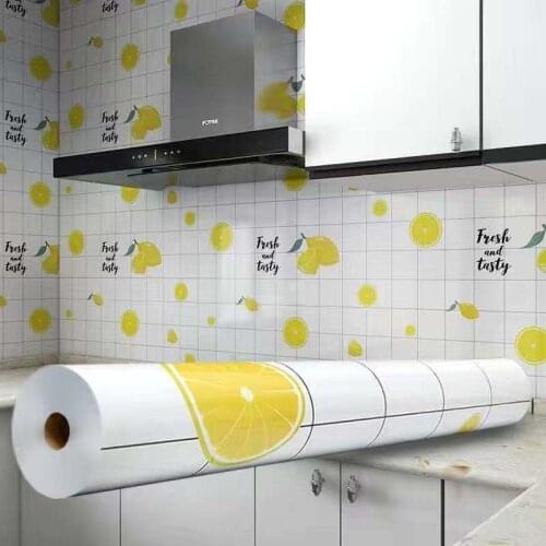 Vinyl DIY Wall Sticker Home Decors Kitchen Cabinets Sticker High Temperature Paster Self-adhesive Foil Waterproof Wallpapers