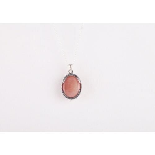 UM US JEWELRY Quartz Stone 925 Sterling Silver Pendant