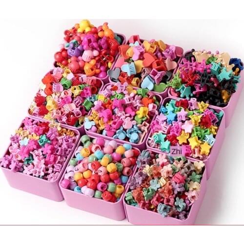 50/100pcs/Set Girls Cute Colorful Cartoon Small Hair Claws Lovely Children Gifts Hair Clip Headband Kid Fashion Hair Accessories