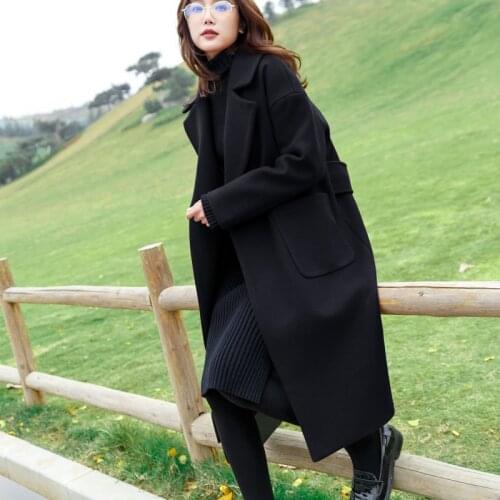 New Winter Coat Women Oversize Fashion Cashmere Wool Outerwear Female Long Thickening Warm Woolen Overcoat Womens Trench Coats