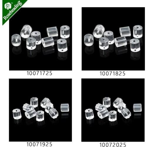 100pcs 3*3mm Rubber clear Earring Backs Earring stopper ,Earring Ear nut