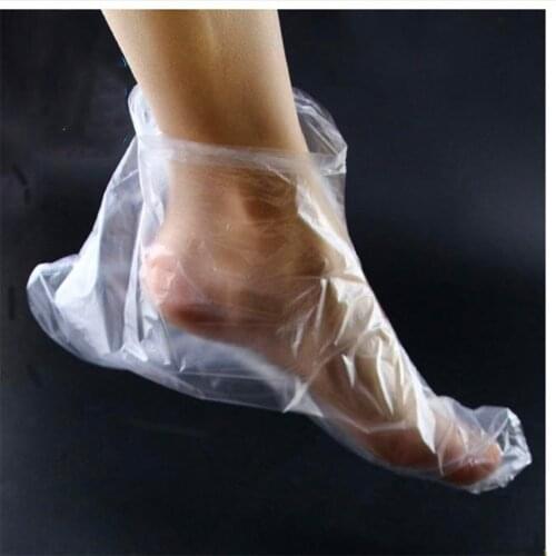 100pcs Disposable Foot Cover Transparent Film Foot Cover For Pedicure Prevent Infection Remove Chapped Deodorant Foot Covers