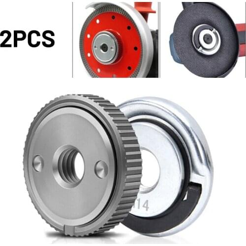 2PCS Flange Nut 45#Steel 46 Mm Diameter For Angle Grinder Professional