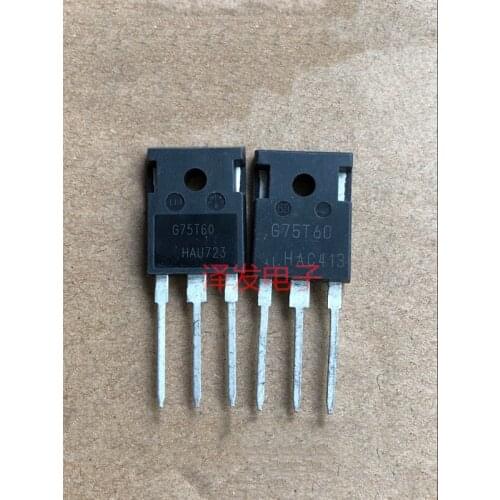 5 pcs/lote MOSFET IGBT IGW75N60T G75T60 TO-247 75A600V Transistor original nuevo