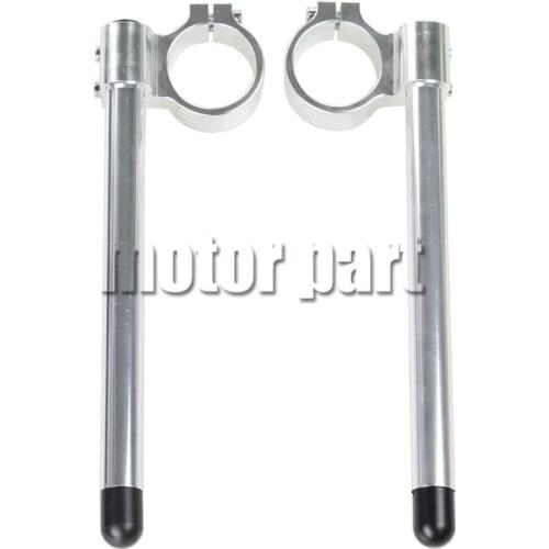 50mm Clip-ons Handle Bar For Ducati 750SS 900SS Full/Half Fairing Monster Motorcycle Fork Tube CNC Riser Handlebar Silver Color