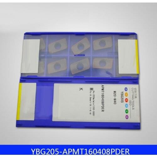 APMT160408 APMT160408PDER YBG205 YBG202 YBG302 APMT 160408 PDER CNC Face Milling Insert Carbide Inserts Lathe Cutter Tools