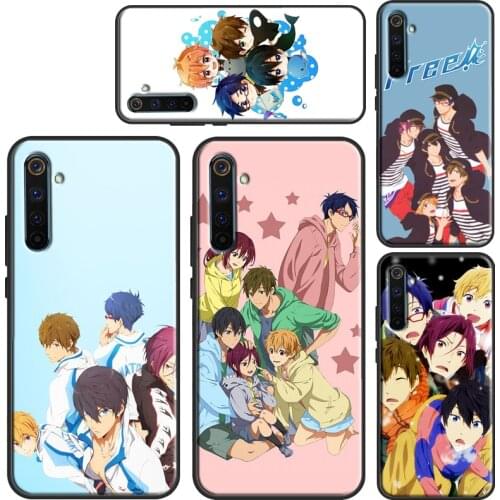 Free Iwatobi Swim club Case For OPPO Realme 8 Pro 6 7 Q3 Pro C3 C11 C15 C21 GT OnePlus 8 Pro 9 Pro 7T 8T 9R Cover
