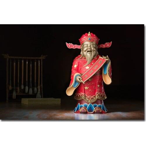 Large 2021 HOME SHOP Company decor Efficacious Talisman Money Drawing Business booming money luck CAI SHEN God of wealth statue