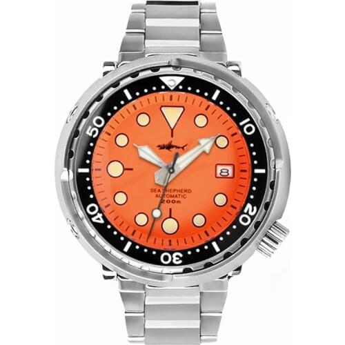 HEIMDALLR 300M Mens Tuna Diver Watch Sapphire 47mm Black Dial Waterproof Japan NH35A Automatic Movement Mechanical Watches