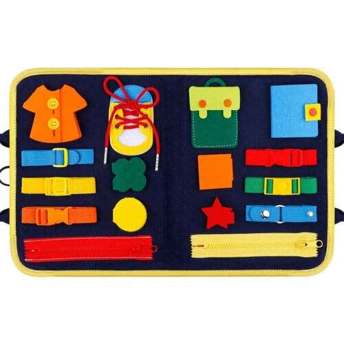 Kids Montessori Toys Baby BusyBoard Buckle Training Essential Educational Sensory Board For Toddlers Ntelligence Development