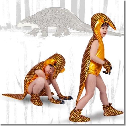 Pangolin Costume For Children Animal Cosplay Clothing Halloween Costumes Kids School Performance Dance Wear