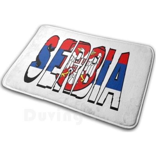 Serbia Flag Font Mat Rug Carpet Anti-Slip Floor Mats Bedroom Havocgirl Serbia Serbian Country Countries Euro Yugolsavia Slovakia