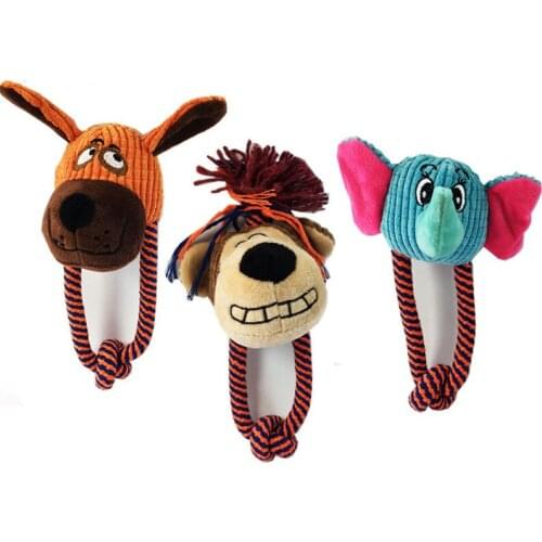 Dog Puppy Toys Pet Supplies Pets Chew Toy Animal Shape Squeak Cleaning for Small Medium Dog Accessories Plush Sound
