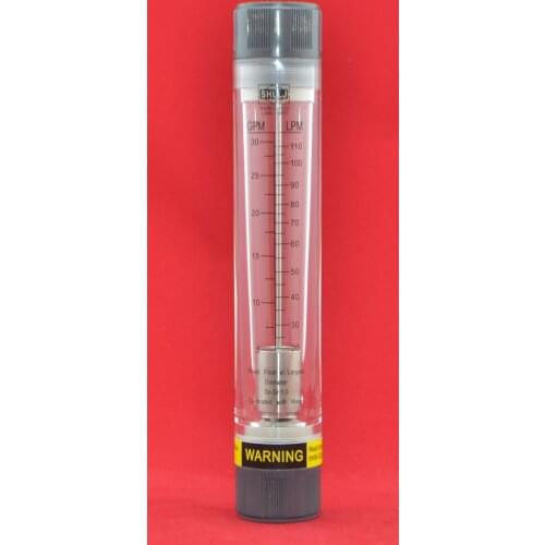 LZM-25G Pipeline water/air acrylic rotameter industy flow meter[5-30GPM/20-110LPM] Female 1"BSP or NPT