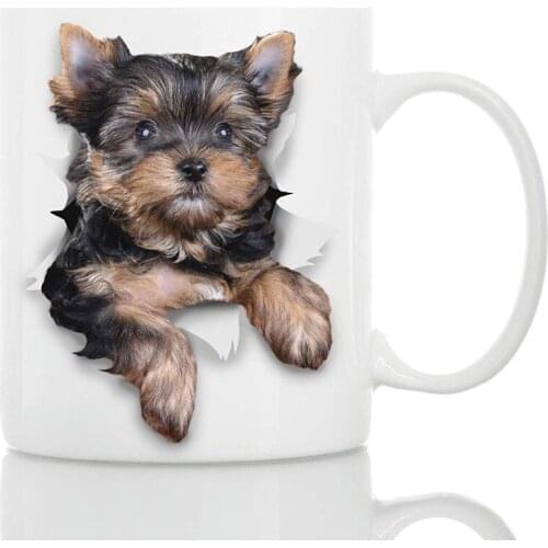 Cute Yorkshire Terrier Dog Mug | Ceramic 11oz Funny Coffee Mug | Perfect Dog Lover Gift | Cute Novelty Coffee Mug Present | Grea