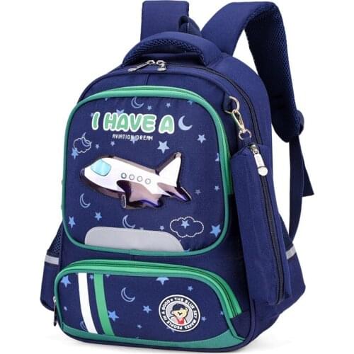 Fashion Kids School Backpack for Girls Cute Cat /aircraft Design School Bags Children Backpacks Kids Bag Mochila Infantil