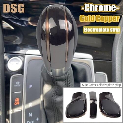 Nappa Leather Car DSG Cover Emblem Gear Shift Knob Lever Shifter HandBall For Volkswagen VW Passat B8