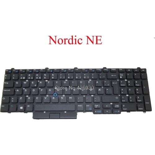 NE Keyboard For DELL For Latitude E5550 5550 E5570 5580 7510 3510 M3510 3520 7520 7720 7710 Nordic SG-63300-2KA PK1313M4A16 new