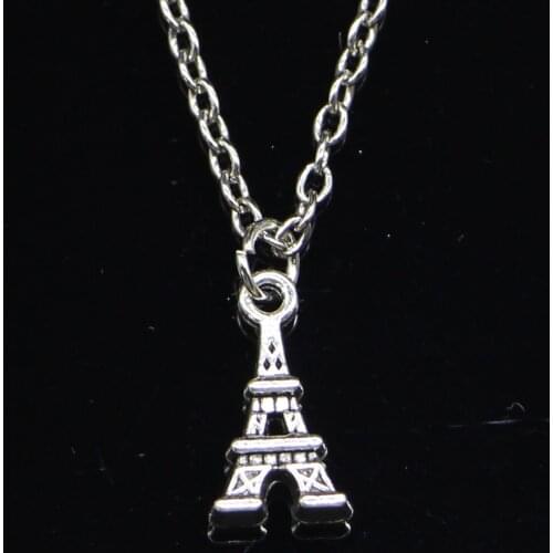 New Fashion Necklace 15mm eiffel tower paris Pendants Short Long Women Men Colar Gift Jewelry Choker